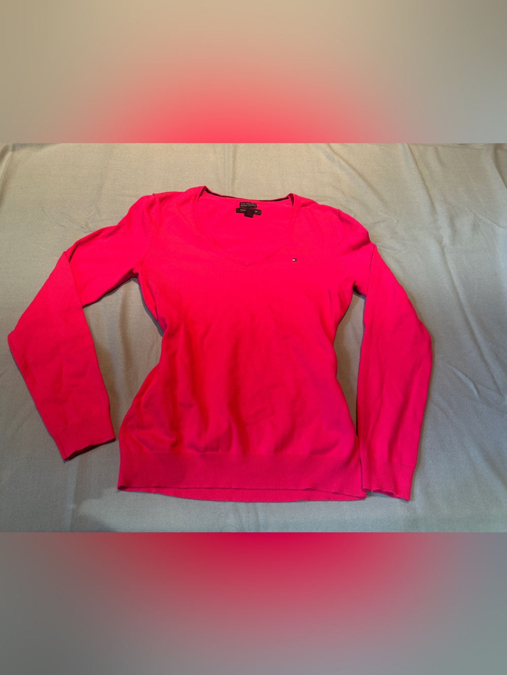 Tommy Hilfiger Vibrant Pink Lightweight Crewneck